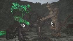 3d anal ass cum cum_inside deathclaw fallout fellatio female filmmaker gay group group_sex lizard male male_deathclaw_(fallout) monster oral orgy penis poster reptile scalie sex source source_filmmaker xkax yaoi