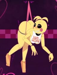 fnaf hanging_wedgie petite_body toy_chica_(fnaf) wedgie