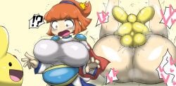 1boy 1girls arle_nadja ass ass_focus balls big_ass big_breasts big_butt blush breasts bubble_ass bubble_butt carbuncle_(puyo_puyo) character_name cleavage clothed clothing curvy_female duo enigi09 female heart male mating_press penetration penis pussy puyo_puyo sex tagme tagme_(character) tagme_(series) testicles vagina vaginal_penetration vaginal_sex