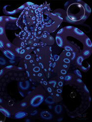 black_sclera blue_eyes blue_lips blue_nipples blue_pussy breasts cephalopod female hi_res marine nipples octopus pussy rhos_(shinigamiinochi) tentacle whitemantis