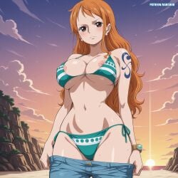 ai_generated banshou bikini clothing female female_only nami_(one_piece) one_piece