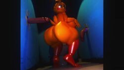 1girls 2boys 3d animated ass_clapping ass_focus barefoot big_ass big_breasts big_butt breasts completely_nude completely_nude_female female five_nights_at_freddy's full_body glory_hole goomogudra heartbreak_chica_(geodat64) naked naked_female nude nude_female penis shaking_ass shorter_than_30_seconds sound straight tagme toy_chica_(fnaf) toy_chica_(love_taste) twerking video