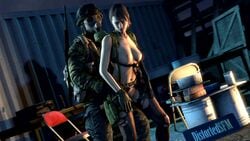 3d animated areola big_breasts bouncing_breasts breasts brown_hair distortedsfm female from_behind large_breasts long_hair male metal_gear_solid metal_gear_solid_v nipples pantyhose quiet_(metal_gear) sex source_filmmaker standing standing_sex straight torn_clothing torn_pantyhose video_games