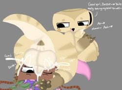 1dickgirl 1futa 2025 2girls :3 all_the_way_to_the_base anthro anus areolae background balls basket bassie_(dandy's_world) blowjob breasts clawed_fingers claws claws-and-paws completely_nude completely_nude_anthro completely_nude_futa completely_nude_futanari cum cumming cumming_from_oral cumming_in_mouth dandy's_world dandys_world dickgirl digital_drawing_(artwork) digital_media_(artwork) dinosaur_girl dinosaur_tail drinking_cum english english_text eyelashes eyes_rolling_back feathers female flower fossil futa futa_with_female futanari grey_background implied_knotting leaf looking_at_another on_bottom on_top onomatopoeia pawpads paws pinap_juice roblox roblox_game scalie self_upload sex shelly_(dandy's_world) tail talking talking_to_another talking_to_partner talking_to_prey tan_body tearing_up tears text throat_fuck