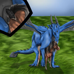 dragon duo equine erection female feral feral_on_feral from_behind_position hi_res hooves horn horse male mammal mounting penetration penis pussy pussy_juice sex size_difference straight theodrekr vaginal_penetration wings