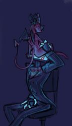 eating_pussy facesitting hazbin_hotel hazbin_hotel_oc self_insert size_difference trans_man vox_(hazbin_hotel)