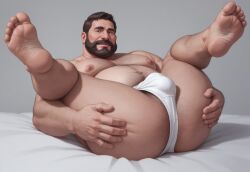 ai_generated bars bear chubby daddy dilf man solo solo_male underwear