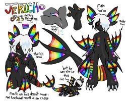 2023 :< alternative_fashion animal_genitalia anthro anus arm_spikes bisexual_pride_colors black_body black_sclera black_skin black_text bodily_fluids character_name chatoyancy digital_drawing_(artwork) digital_media_(artwork) emo english_text fish gender_symbol genital_fluids genital_slit genitals gradient_penis hair hair_over_eye hi_res jericho_(tsuyukiko) lgbt_pride male male_anthro male_symbol marine markings model_sheet monster mouth_closed multicolored_body multicolored_markings multicolored_skin multicolored_tail multicolored_tentacles penis precum pride_colors rainbow_fin rainbow_inner_ear rainbow_markings rainbow_spots rainbow_stripes rainbow_tail rainbow_tentacles rainbow_text red_eyes simple_background solo spikes spikes_(anatomy) spots striped_body striped_skin stripes symbol tail tapering_penis tentacle text white_background white_hair