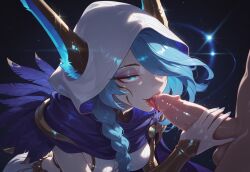 cosmic dusk xayah from cosmic series by brocolibaron