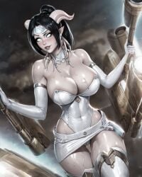 draenei from cyberpunk 2077 by xoathena