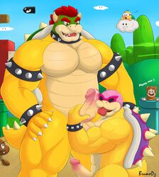 anthro bowser bruno-dz bullet_bill duo_focus father_and_son gay goomba incest koopaling lakitu male male_only mario mario_(series) multiple_boys muscular nintendo outdoors roy_koopa standing super_mario_3d_land super_mario_bros. tanooki_mario tanooki_suit video_games yaoi