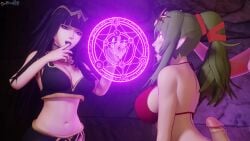 1boy 2girls 3d alternate_costume arm_grab armpits arms_behind_back back bangs bare_arms bare_back bare_shoulders betrayal bikini bisexual bisexual_female black_bikini black_eyes black_hair black_nails black_swimsuit blunt_bangs blush bound brain_drain breasts corruption defeated dochaunt24 drooling duo_focus erection evil_smile female female_focus femdom femsub ffm_threesome finger_to_mouth fire_emblem fire_emblem_awakening from_behind glowing glowing_eyes grabbing_another's_arm green_eyes green_hair grima_(fire_emblem) hand_on_another's_head hand_on_head hands_up imminent_rape imminent_sex indoors large_breasts long_hair magic magic_circle maledom master_and_servant medium_breasts mind_control multiple_girls nail_polish navel nintendo open_mouth penis pink_eyes pointy_ears ponytail rape red_bikini red_swimsuit restrained robin_(fire_emblem) robin_(fire_emblem)_(male) saliva saliva_trail shoulders sideboob slave smile stomach sub_dominating_sub swimsuit textless_version tharja_(fire_emblem) threesome tiki_(fire_emblem) tiki_(fire_emblem)_(adult) tongue tongue_out transformation two_side_up uncensored