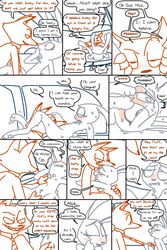 anthro black_and_white blush canine clothed clothes clothing comic disney fellatio female flat_chest fox judy_hopps lagomorph male mammal nick_wilde oral orange_and_white pussy sex straight tagme the_weaver zootopia