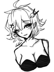 2024 artist_self-insert artist_upload bigoldstinker blush breasts cleavage earings hairclip hairclips ibispaint_(artwork) ibispaintx looking_at_viewer medium_breasts oc original original_artwork original_character piercings self_insert self_upload sfw short_hair sketch smile smiling_at_viewer tank_top