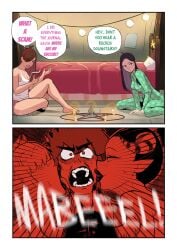 1boys 3succubi 5girls absurdres adult_female aged_up ara_ara banjabu bare_legs barefoot big_breasts black_lipstick black_nails blush breasts brown_hair buttplug candy_chiu comedy comic death_by_snoo_snoo death_by_snu_snu demon demon_girl demon_horns devil_girl devil_horns dipper_pines disney disney_channel disney_xd dolphin_shorts dominant_female domination earrings english_text feet female femdom funny future glasses gravity_falls highres humor imminent_rape imminent_sex kissing_face large_breasts licking_face light-skinned_female long-haired_female long_hair mabel_pines male malesub meme navel overwhelmed pajamas pentagram pink_hair questionable_consent revealing_clothes shorts sitting sitting_on_floor sleepover smile staring succubus succubus_horns summoning summoning_circle summoning_gone_wrong surrounded_by_women tank_top text tie_pull tight_clothes tight_clothing white_hair