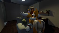 2016 3d anthro canine cream_the_rabbit darksorm fellatio female fox lagomorph male mammal mature_female nude oral rabbit sex sonic_(series) stealth_oral tails vanilla_the_rabbit