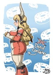 bendacriss big_breasts blonde_hair chubby chubby_belly chubby_female evil_container hero_outfit_(mha) horns huge_ass meme my_hero_academia shortstack side_view teenage_girl thick_thighs tsunotori_pony