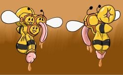 anus balls big_anus big_balls combee duo dustbunny404 feral food generation_4_pokemon genitals hi_res honey_(food) huge_anus huge_balls hyper hyper_anus hyper_balls hyper_genitalia hyper_tongue male nintendo pokemon pokemon_(species) pokemon_only tongue tongue_out what why wtf
