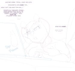 ass ass_focus beaver beaver_ears beaver_girl beaver_humanoid beaver_tail cindy_(khreis) cocknosis computer dicknosis furry huge_ass hypnosis hypnotic_penis hypnotized_female khreis laptop lying_on_bed lying_on_stomach mind_control penis_hypnosis tech_control