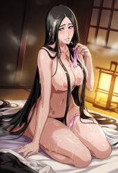 1girls accurate_art_style after_sex ai_generated alternate_hairstyle anime_style barefoot big_breasts big_feet black_hair blanket bleach bleach:_sennen_kessen-hen bleach:_the_thousand-year_blood_war blue_eyes breasts breasts_apart busty chest_scar clothes_on_floor clothes_removed completely_nude completely_nude_female condom cum cum_covered cum_on_body cum_on_breasts cum_on_face excessive_cum excessive_sweat feet female female_focus female_only female_pubic_hair foot_fetish foot_focus full_body futon genital_fluids hair_down holding_object horny horny_female huge_breasts kinky kneeling large_breasts long_hair long_toes looking_at_viewer loose_hair mature mature_female milf mommy_kink nipples nude nude_female parted_lips pinup presenting presenting_pussy pubic_hair pussy_juice pussy_juice_drip sagging_breasts scar seducing seduction seductive seductive_body seductive_eyes seductive_gaze seductive_look seductive_mouth seductive_pose seductive_smile seiza shitsurakuen_(paradise_lost) soaked solo steam steaming_body sweat sweatdrop sweating sweating_profusely sweaty sweaty_body tiptoes toes unohana_retsu used_condom very_long_hair viewed_from_below voluptuous voluptuous_female wet wet_body wet_pussy wet_skin