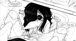 2025 5_fingers anthro anthro_penetrated artist_name athletic_female bodily_fluids bottomwear clothed clothing cum cum_in_mouth cum_inside dialogue dinosaur duo english_text erection eyelashes fellatio female female_on_human female_penetrated fingers first_person_view freckled_face freckles genital_fluids genitals hair hair_over_eye heart_eyes heart_symbol hi_res human human_on_anthro human_penetrating human_penetrating_anthro human_penetrating_female human_pov interspecies leaking leaking_cum light-skinned_male long_hair long_tail lumi_(wwcs) male male/female male_on_anthro male_penetrating male_penetrating_anthro male_penetrating_female male_pov mammal monochrome open_bottomwear open_clothing open_pants oral ori_g_poster_(wwcs) pants penetration penile penis prehistoric_species pubes reptile saurischian scalie sex stealth_sex tail tail_tuft text theropod troodon troodontid tuft under_table_oral under_the_table watermark what_words_can't_say yeik_art