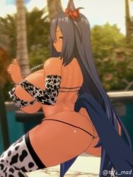 1girls 3d_animation animated dark-skinned_female dark_skin female female_focus female_only foghorn_lewdhorn hishi_amazon_(umamusume) horse_ears horse_tail koikatsu long_hair long_hair_female longer_than_10_seconds looking_at_viewer no_sound shorter_than_30_seconds solo solo_female solo_focus taf4mad tagme throwing_it_back twerking umamusume umamusume_pretty_derby video
