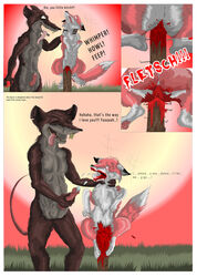 ambiguous_gender anthro black_fur blood brown_fur buckteeth cage canine carrying chest_tuft claws close-up comic crying dialogue empty_eyes english_text faelis female feral fingering fox fur gore green_eyes grin hi_res imminent_death impalement kora male mammal masturbation multicolored_fur neck_grab open_mouth pawpads pink_fur pole predator/prey pussy pussy_juice rat red_fur restrained rodent screaming smile snuff struggling tears teeth text torture tuft two_tone_fur vaginal_penetration white_fur