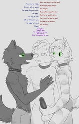 anthro balls canine collar concession feline fur furry furry_only gay handjob hybrid hypnosis immelmann joel_calley male mammal matthew_gein mind_control penis raccoon sketch skunk tealmarket text topless wolf