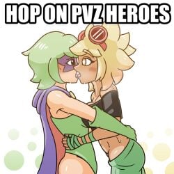 1girls anthro anthrofied ass breasts breasts female flora_fauna green_shadow_(pvz) peashooter_(pvz) plant plant_girl plant_humanoid plantie plants_vs._zombies plants_vs_zombies popcap_games pussy solar_flare_(pvz) sunflower_(pvz) yuri