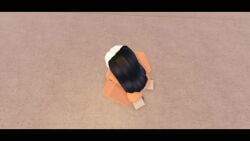1boy 1girls 3d 3d_animation big_breasts cowgirl cowgirl_position cum dark-skinned_female dummy_(roblox) female gameplay male naked_female overhead_view roblox roblox_game roblox_studio robloxian shorter_than_30_seconds sound tagme top-down_view video whorblox_adventure