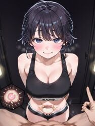 ai_generated blacked blacked_clothing cheating cum cum_in_pussy cum_in_uterus cum_in_womb cum_inside cum_plugged holding_cum impregnation kaoru_hana_wa_rin_to_saku kaoruko_waguri netorare reapz_y seductive seductive_look sex sperm_meets_ovum throbbing_uterus