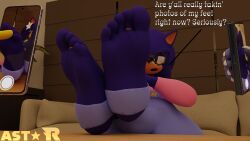 3d 3d_(artwork) 5_toes blender blender_(software) blender_cycles cellphone dialogue feet gay glasses glasses_on_face indoors inside male male_only phone phone_screen sonic_(series) sonic_the_hedgehog sonic_the_hedgehog_(series) sparkliiastor stirrup_leggings stirrup_legwear taking_photo taking_picture text toe_ring toe_rings watermark yaoi