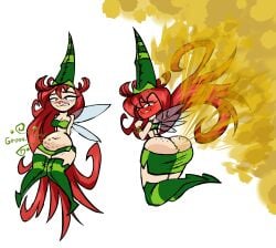 ass asscrack belly belly_button betilla_(rayman) big_breasts bloated bloated_belly blush borborygmi bowel_sounds brap butt butterfly exposed_midriff fairy fairy_wings fart fart_cloud fart_fetish farting female_only foghorn_empire freckles freckles_on_ass freckles_on_face gassy gassy_female gurgling_belly low-riding midriff navel nymph_(rayman) onomatopoeia rayman_(series) rayman_legends rayman_origins red_hair ripping_ass tummy ubisoft