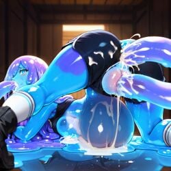 1girls ai_generated anus anus_visible_through_clothes ass_up ass_up_face_down black_boots black_crop_top black_shorts blue_body blue_eyes boots breasts breasts_out cheek_tuft crop_top cum cum_drip cum_dripping cum_explosion cum_in_mouth cum_in_pussy cum_inflated_belly cum_inflation_progression cum_inside cum_on_stomach cum_puddle cum_string cum_trail cumflated_belly cumflation fat_mons female hair_over_one_eye inflation inflation lactating lactation medium_breasts purple_body purple_hair pussy_juice pussy_juice_string sex sex_from_behind shorts slime slime_girl socks spread_legs stomach_bulge stomach_deformation tagme tentacle tentacle tentacle_in_ass tentacle_in_mouth tentacle_in_pussy tentacle_penetration tentacle_sex top-down_bottom-up top_down underboob vaginal_penetration viewed_from_behind viewed_from_below white_socks