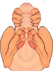 3:4 absurd_res ambiguous_gender balls big_balls big_penis bodily_fluids canid canine claws disembodied_foot disembodied_hand disembodied_penis duo feet feral foot_fetish foot_play footjob foreskin foreskin_stretching fur genital_fluids genitals gripping_penis handjob handjob_from_behind heizenart hi_res human humanoid_genitalia humanoid_penis male mammal orange_body orange_fur outercourse pale_skin pawpads paws penile penis penis_tip precum precum_on_penis saggy_balls saggy_foreskin sex toe_claws uncircumcised