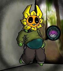 1girls anthro anthrofied ass belly belly_bulge breasts digestion fat female female_pred flora_fauna plant plant_girl plant_humanoid plantie plants_vs._zombies plants_vs_zombies popcap_games pred pussy sunflower_(pvz) vore vore_belly
