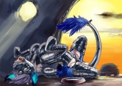anal anal_sex anthro arms_tied bitchsuit blue_eyes bondage bondage bondage_gear bondage_gloves bound bowl breasts chicken-wing_tied clothed clothing collar container croft desert digital_drawing_(artwork) digital_media_(artwork) encasement felid feline female ferri_(enti123) frogtied fur gloves hair handwear headgear headwear hood hybrid latex latex_clothing latex_headwear latex_hood latex_legwear latex_skinsuit legs_tied legwear mammal mask mythological_creature mythology object_in_ass open_mouth penetration pet_bowl petplay predicament_bondage restraints roleplay rubber_clothing sex_toy sex_toy_in_ass sex_toy_in_pussy sex_toy_insertion skinsuit sky solo story story_in_description submissive submissive_female tail teeth tight_clothing vaginal_penetration vaginal_penetration
