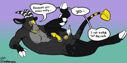 absurd_res bovid caprine demon fork_tongue genitals goat goo_(disambiguation) hi_res hole_(disambiguation) hooves latex mammal nonbinary_(lore) penis sph_(disambiguation)