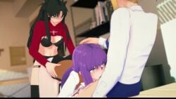 3d animated artist_request character_request copyright_request dark-skinned_male double_penetration gangbang koikatsu no_sound tagme video