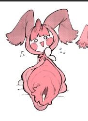 9999gpera after_sex bodily_fluids cum cum_in_pussy cum_inside dot_eyes female genital_fluids leaking_cum not_furry simple_background simple_eyes solo white_background womb_creature