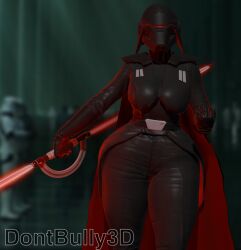 3d 3d_(artwork) alternate_ass_size alternate_body_type alternate_breast_size blender blender_(artwork) blender_(software) bottom_heavy cape dont_bully_(artist) helmet helmet_covering_face helmet_girl huge_ass huge_breasts inquisitor inquisitor_(star_wars) jedi:_fallen_order lightsaber oversized_ass oversized_butt pinup second_sister star_wars trilla_suduri voluptuous voluptuous_body voluptuous_female