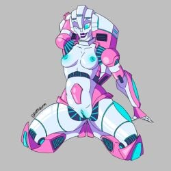 1girls alien arcee armored artist_namidanm blue cybertronian exposed eyes female genitalia girl hindquarters humanoid lips lipstick namidanm only pink_budy presenting pussy red robot solo thick thighs transformers transformers_cyberverse vagina
