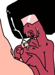 breast_squish breasts color cum cum_on_breasts cum_on_face cumshot facial fellatio female garnet_(steven_universe) gem_(species) gem_fusion hand_on_breast jonnyjonnino licking male nipples oral orgasm paizuri penis simple_background steven_quartz_universe steven_universe straight white_background