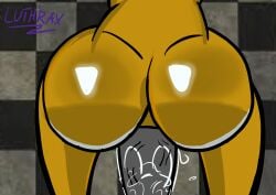 1boy 1boy1girl 1girls 2d 2d_(artwork) big_ass big_penis bouncing_ass chica_(fnaf) doggy_style duo exposed_ass exposed_pussy female female_penetrated five_nights_at_freddy's five_nights_at_freddy's_2 grey_body grey_skin human human_on_robot lips lipstick male moaning moaning_in_pleasure penetration penis penis_in_pussy robot robot_girl security_guard straight toy_chica_(fnaf) vaginal_penetration vaginal_sex white_eyes yellow_body yellow_skin