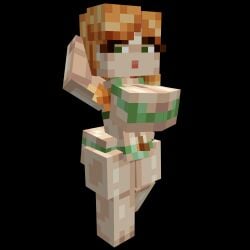 1girls alex_(minecraft) armpit_fetish armpit_focus armpit_hair armpits ass big_breasts bikini cubiclenmmo female hairy_armpits hairy_pussy microsoft minecraft mojang orange_hair pubic_hair thick_thighs