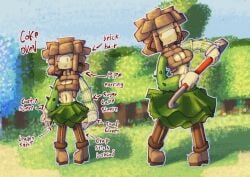 cleavage coke_oven cyclops female gijinka gregtech humanoidized minecraft minecraft_mod monster_girl personification skirt wilybit