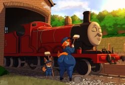 2boys anthro big_ass big_ass_(male) big_butt bottom_heavy bottom_heavy_femboy bottom_heavy_male eevee furry huge_ass huge_butt inuki_zu inuzu male male/male male_only thomas_and_friends wide_hips