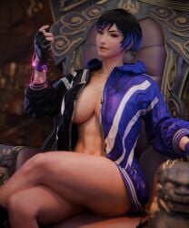 1girls 3d athletic big_breasts looking_at_viewer reina_mishima tekken tekken_8 vensaku