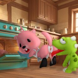 beaver cunnilingus dinosaur female krong loopy_(pororo) pororo_the_little_penguin