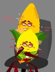 adamation_inc. adamationz animationepic chair_sex cum cumming futanari ii inanimate_insanity intersex male male_on_futa object_show object_show_community object_shows oc original_character osc pink_text red_text selfship selfshipping simple_background spread_legs steve_cobs tentacle_dick tentacle_penis text what yumeship yumeshipping
